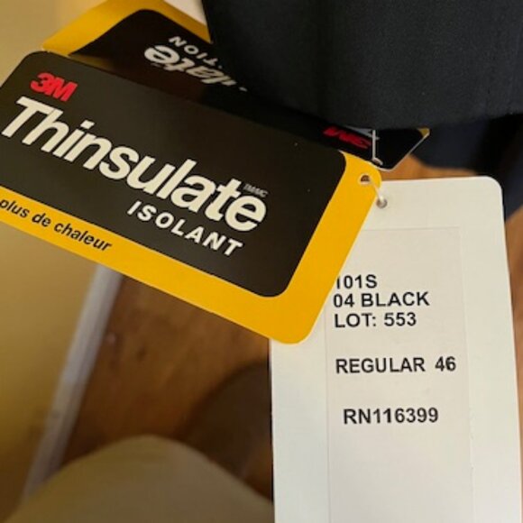 Trenchcoat with removeable Thinsulate liner Mens 46 reg Black - Picture 4 of 7